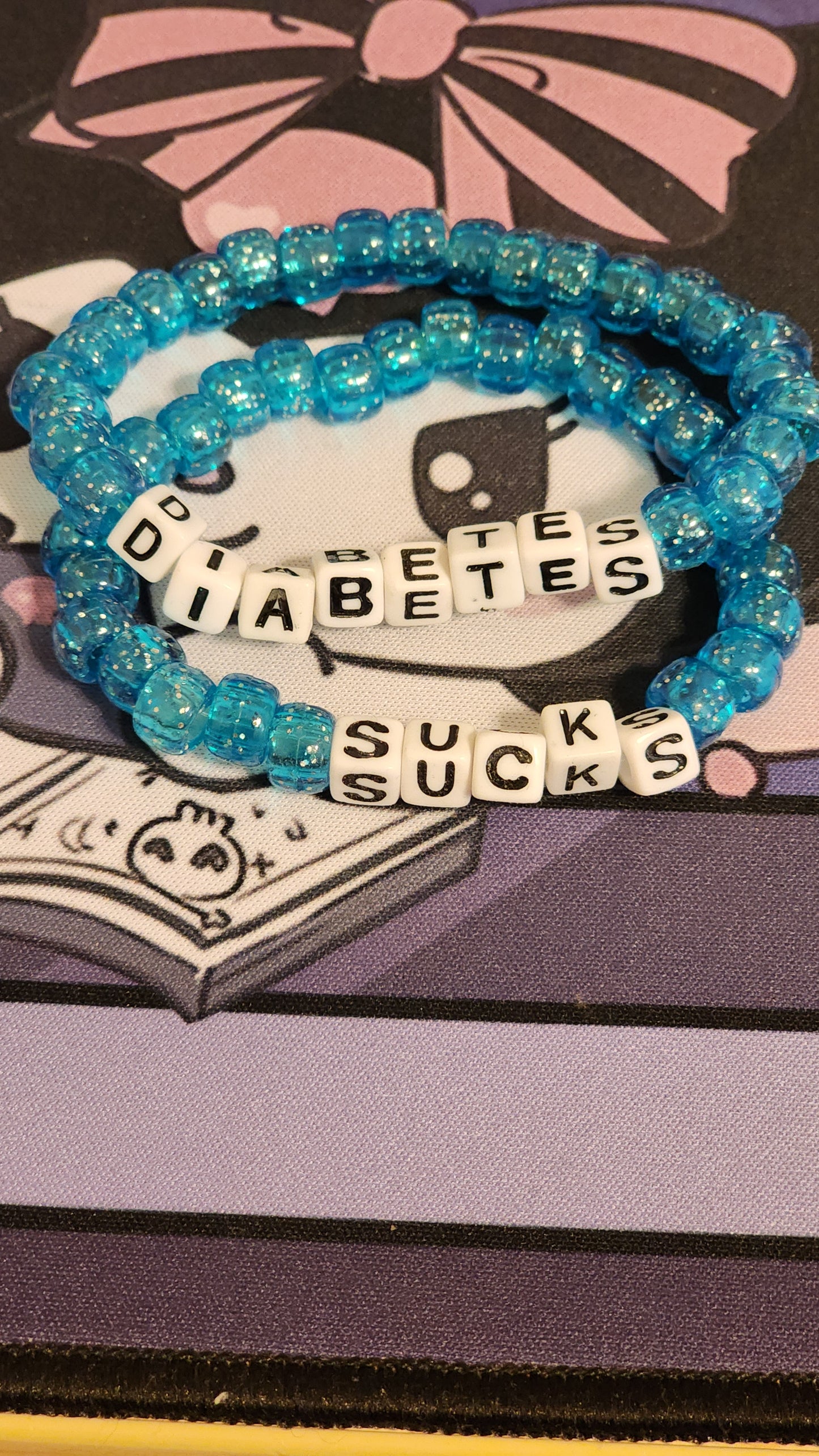 #Diabetes Sucks Diabetes Stretchy Bracelet