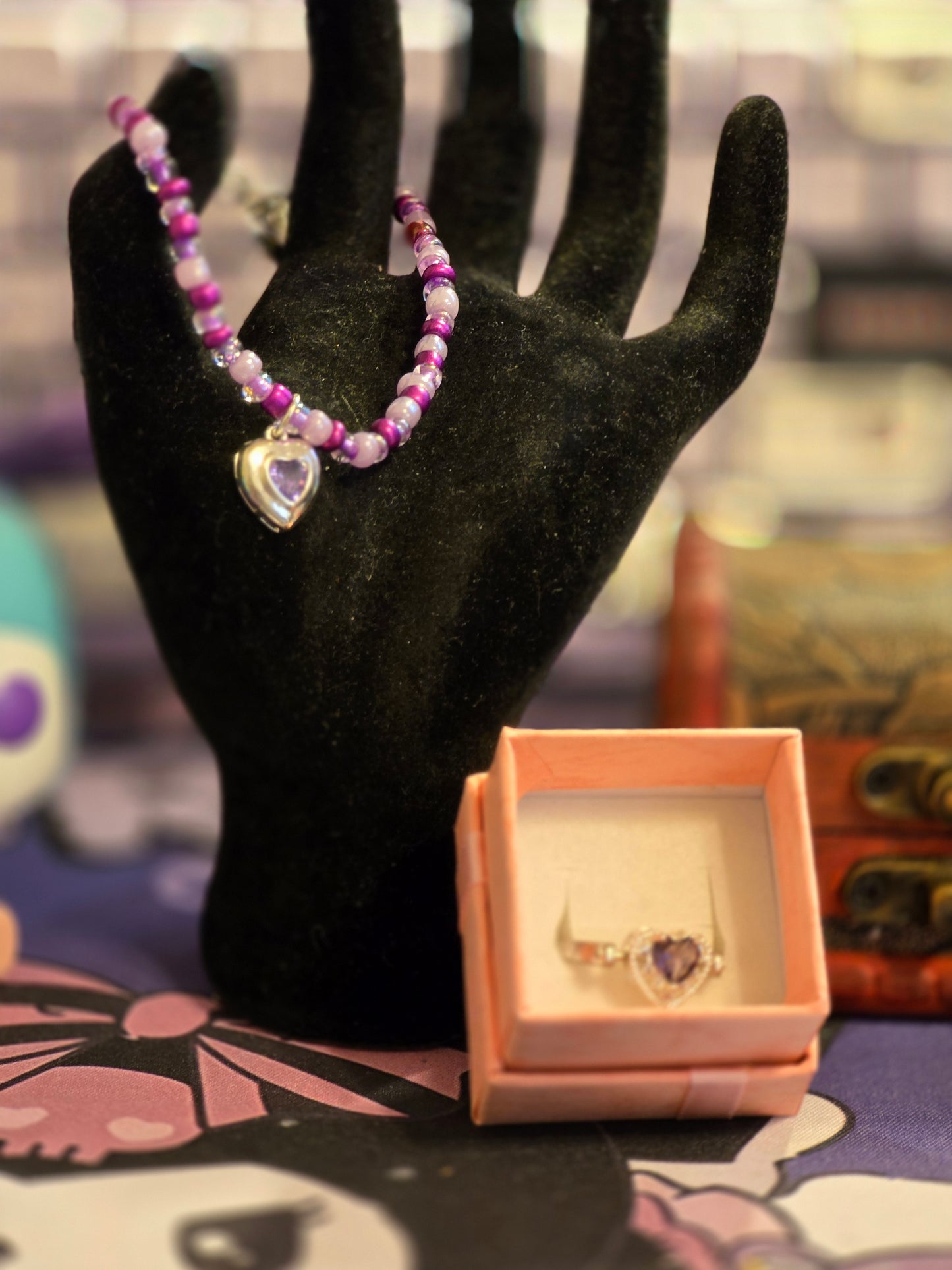 Purple Hearts Surrender Ring
