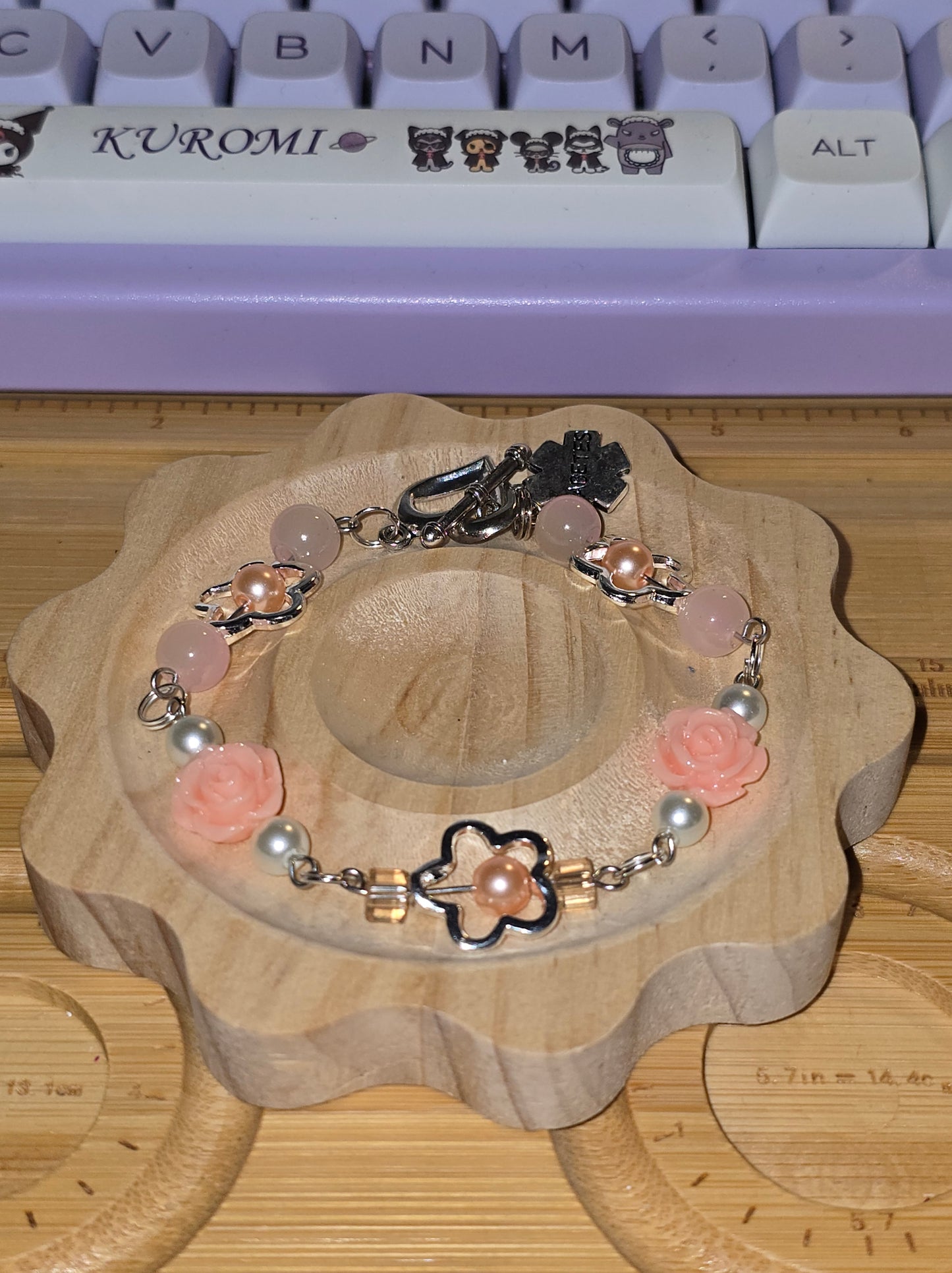 Summer Peaches Diabetes Bracelet