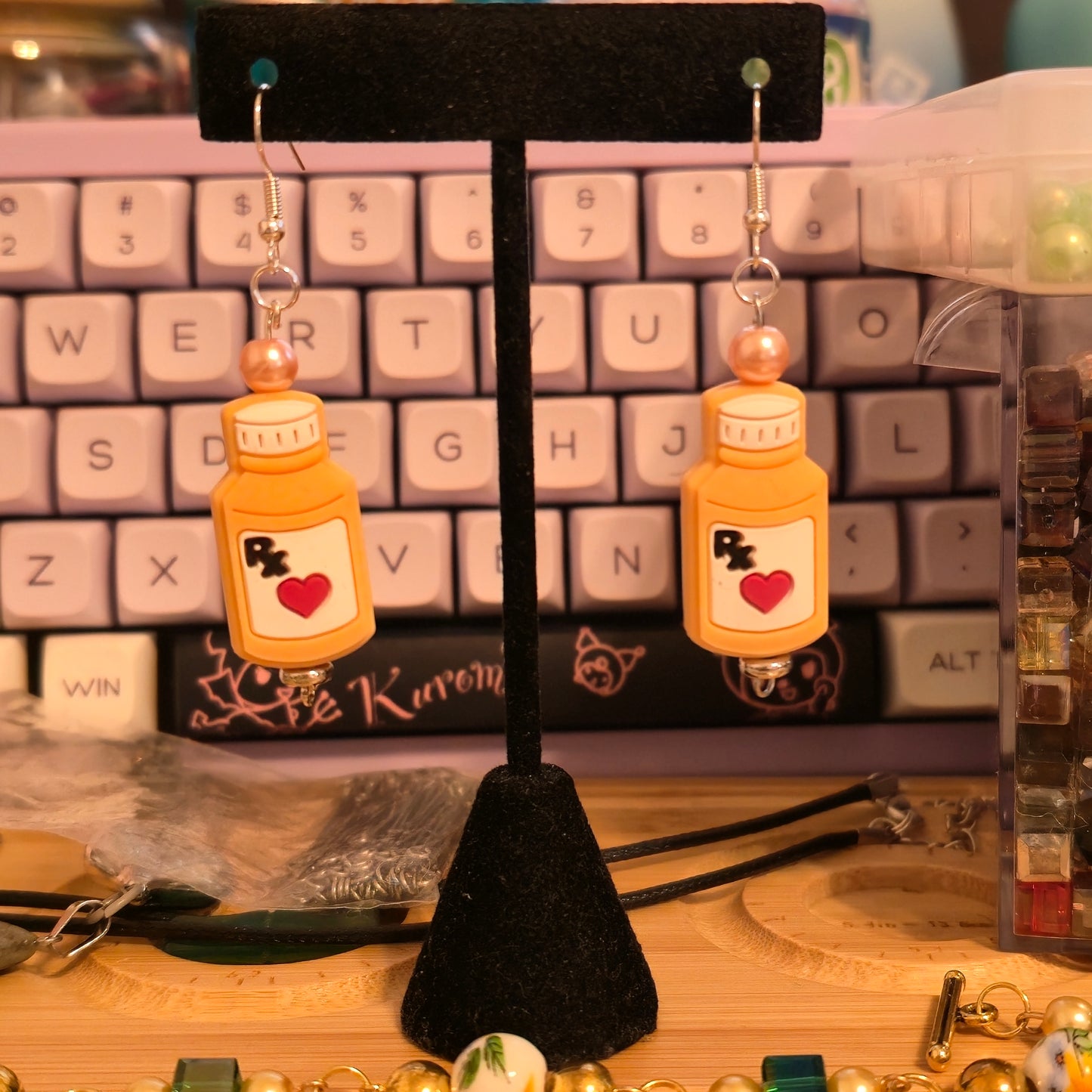 Orange You Glad I'm Here - Diabetes Bottle Earrings