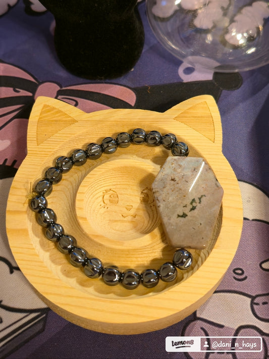 Whispering Wisdom Hematite Coffin Bracelet - Fall Favs