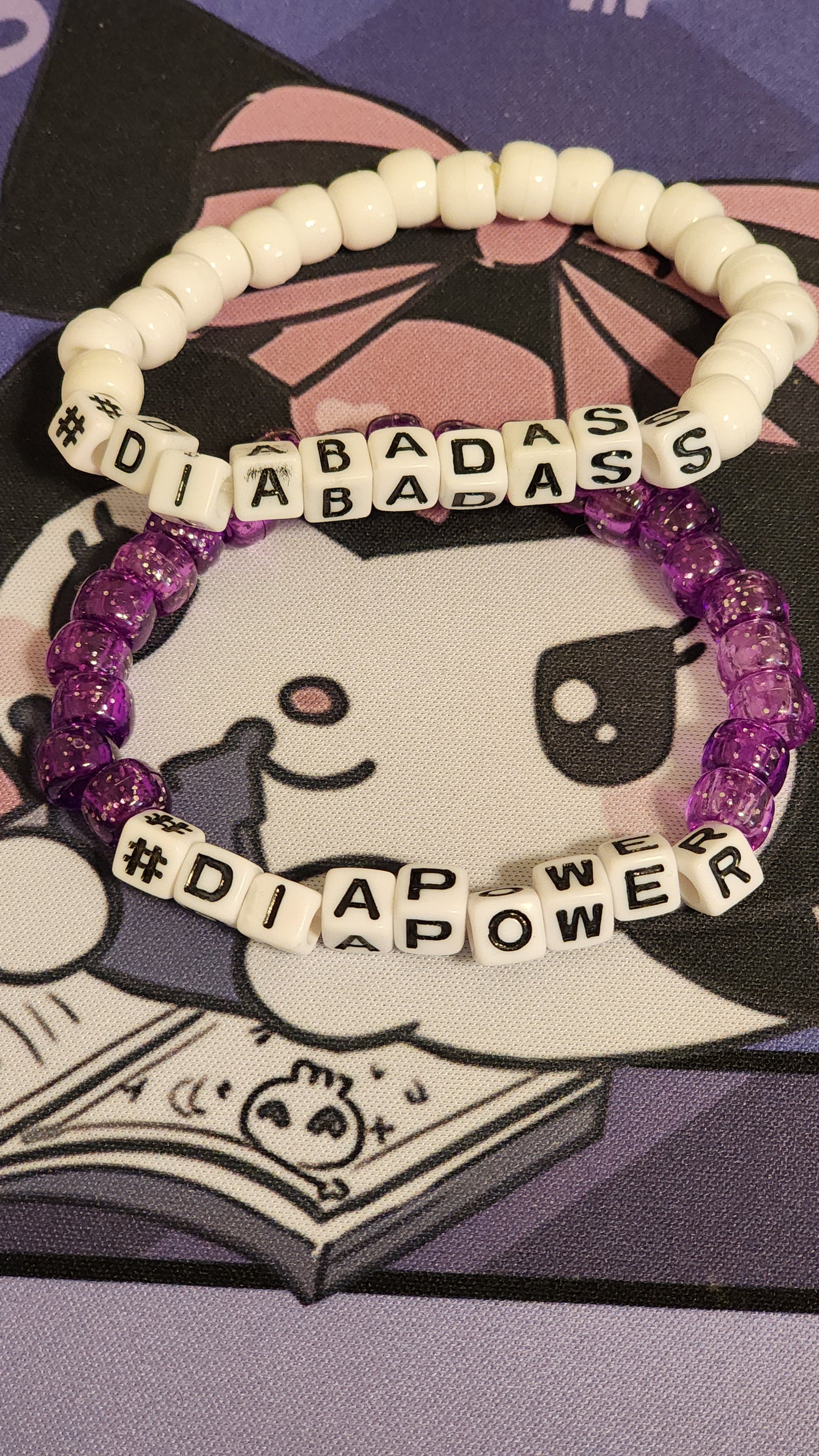 #Diabadass/DiaPower Diabetes Stretchy Bracelet