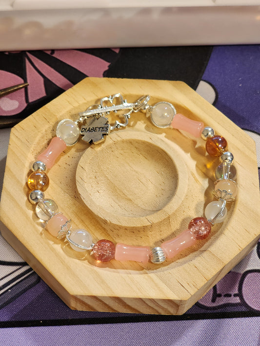 Summer Peaches Diabetes Bracelet