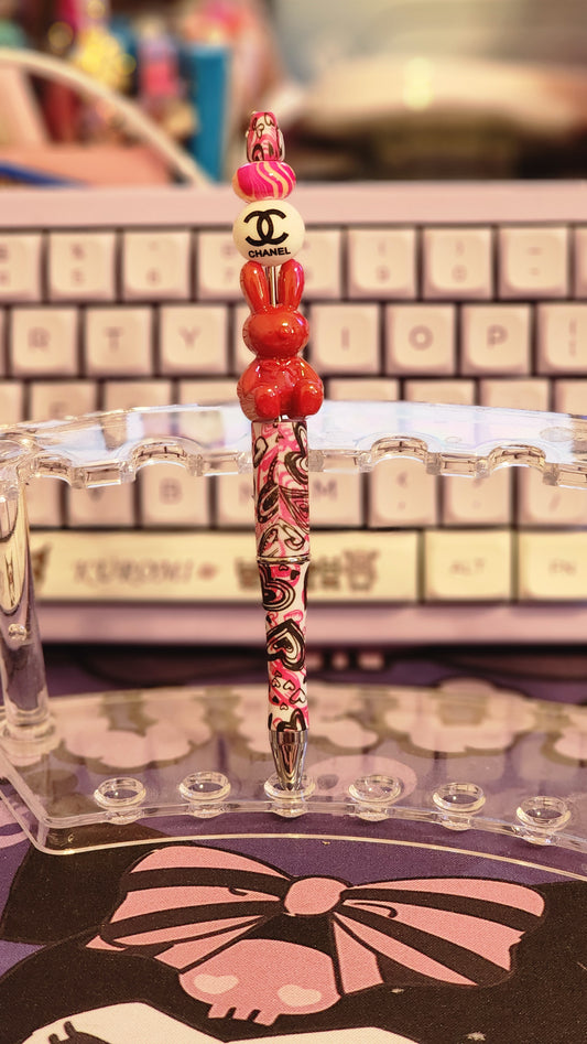 Beaded Wonderland-Beaded Pens Bunny Chanel