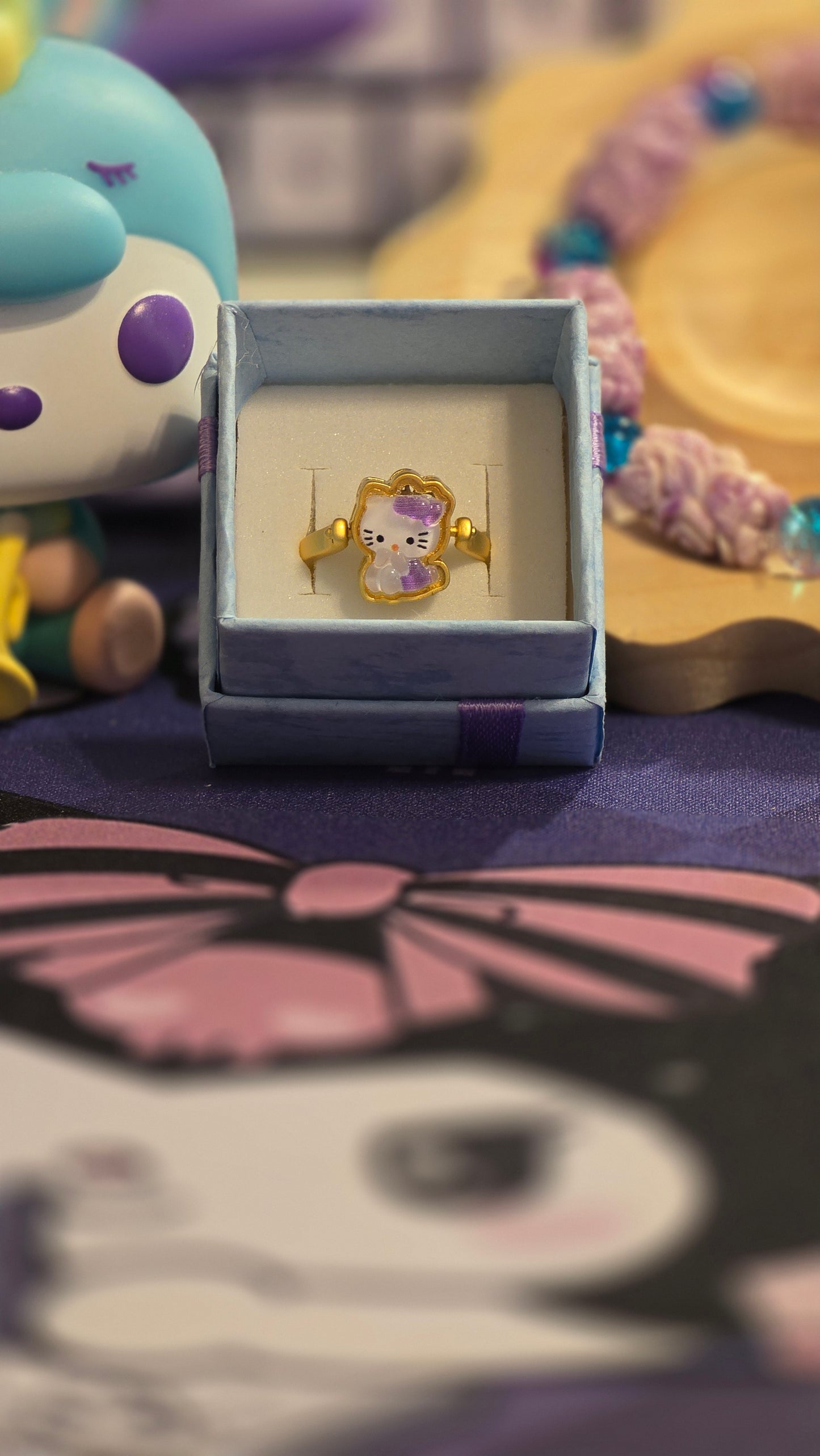 Shy Miss Kitty Adjustable Ring