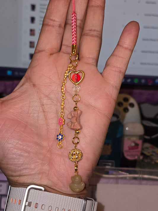 Duckies, Bows, Flowers, & Spring Phone Charms (Dusty Rose)- Spring Fling