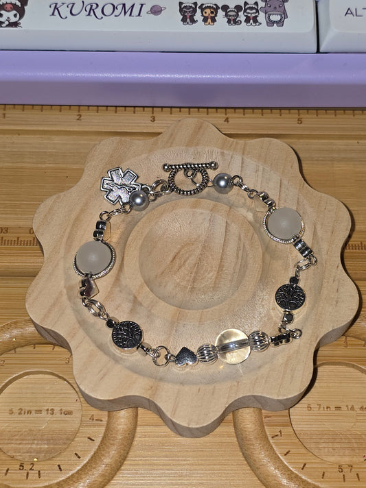 White Knights Diabetes Bracelet