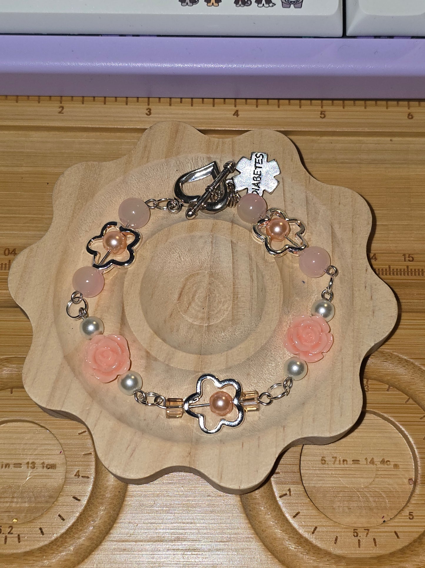 Summer Peaches Diabetes Bracelet