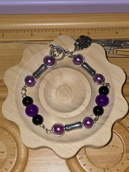Purple Rains Diabetes Bracelet
