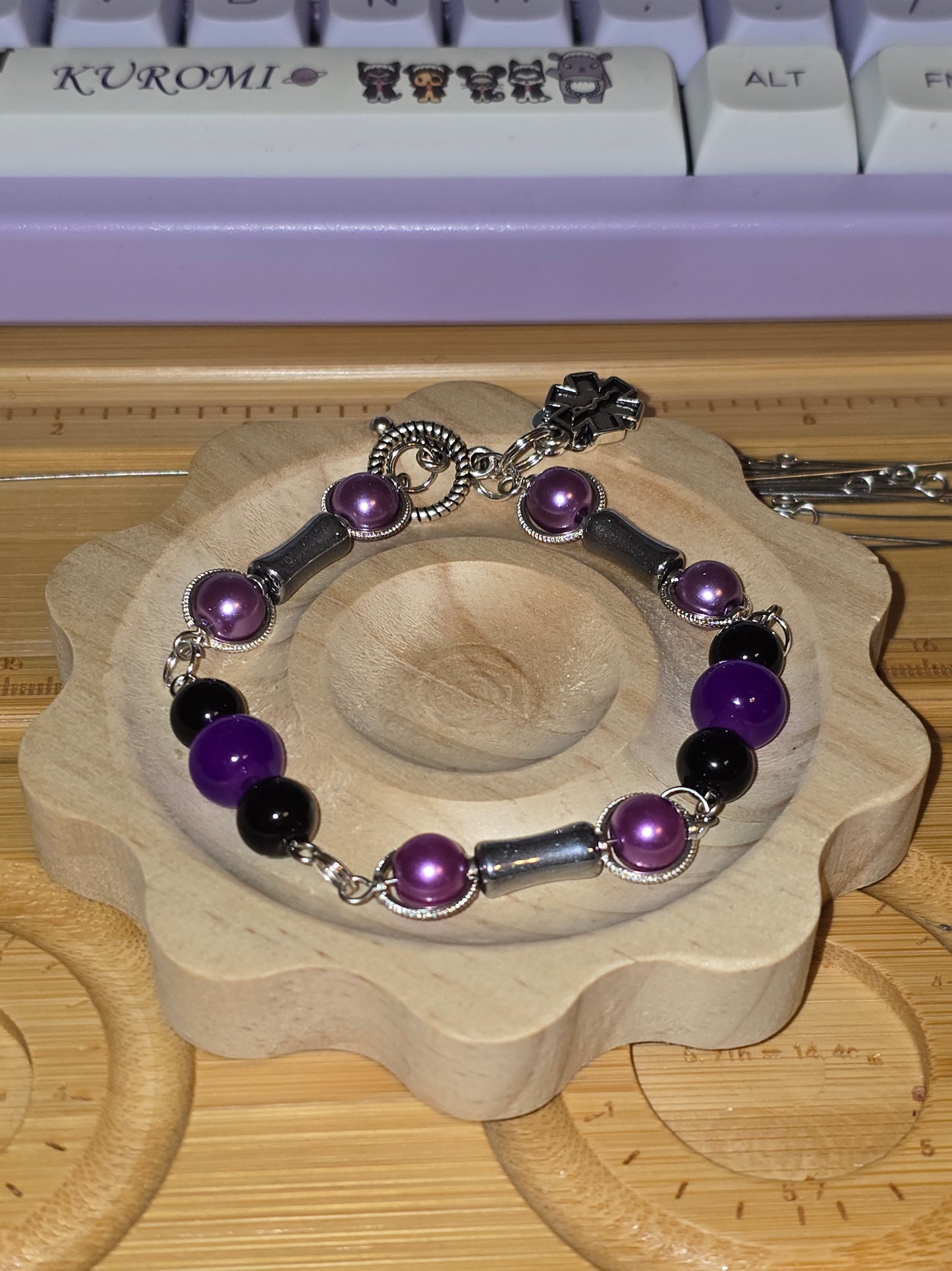 Purple Rains Diabetes Bracelet