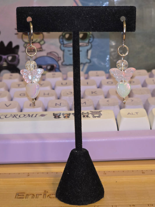 Sizzling Summer Stock - White Lights Butterfly Earrings