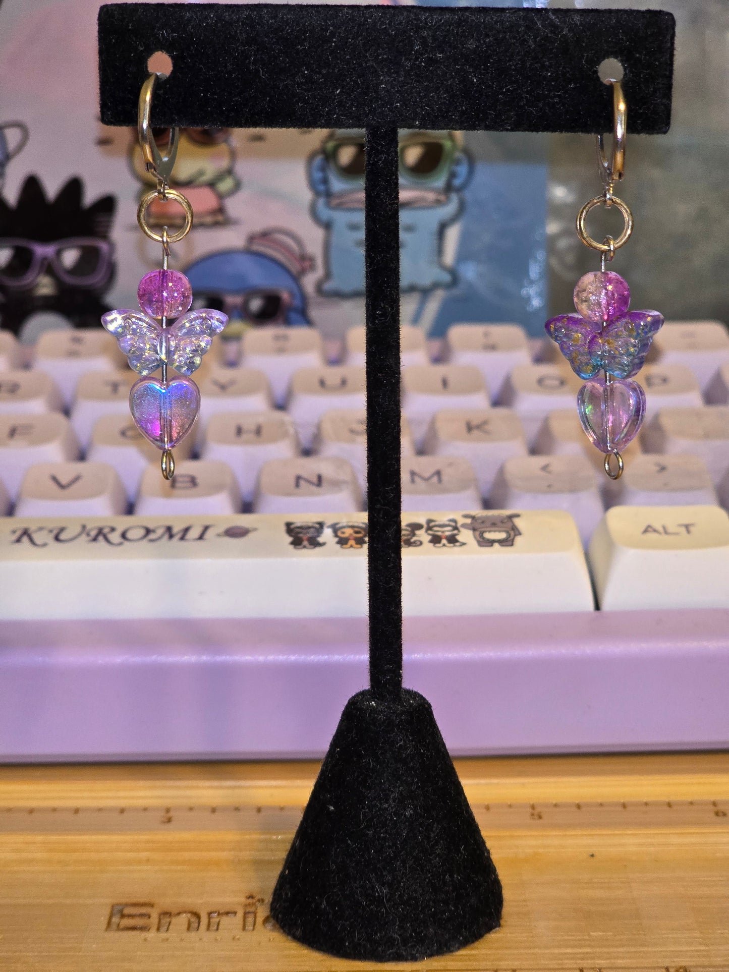 Sizzling Summer Stock - Purple Passion  Butterfly Earrings