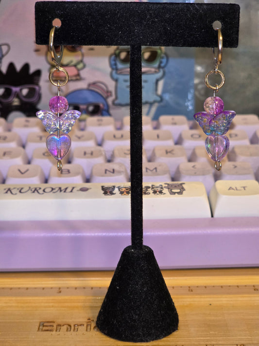 Sizzling Summer Stock - Purple Passion  Butterfly Earrings