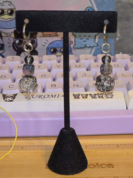 Sizzling Summer Stock - Black Mystic Rose Earrings