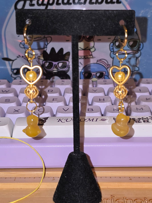 Sizzling Summer Stock - Heart My Duckie Earrings