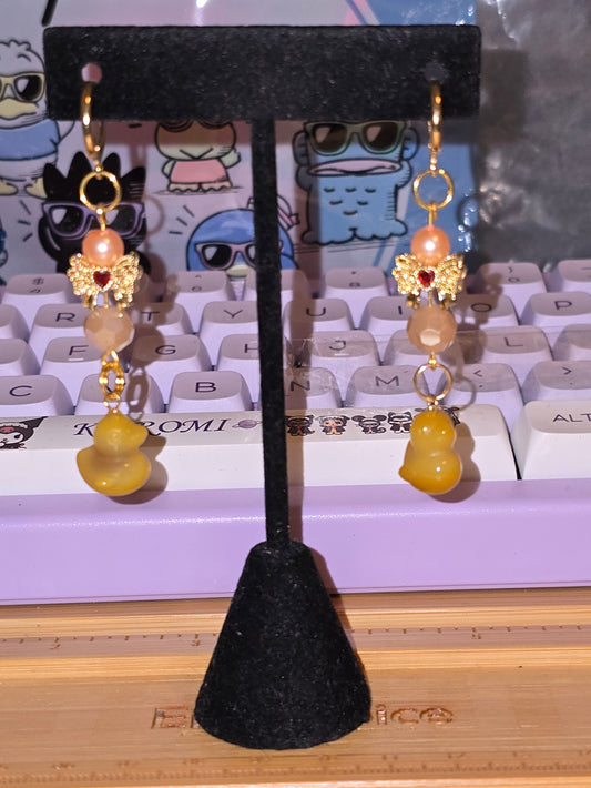 Sizzling Summer Stock - Tie A Bow On My Duckie Please Earrings