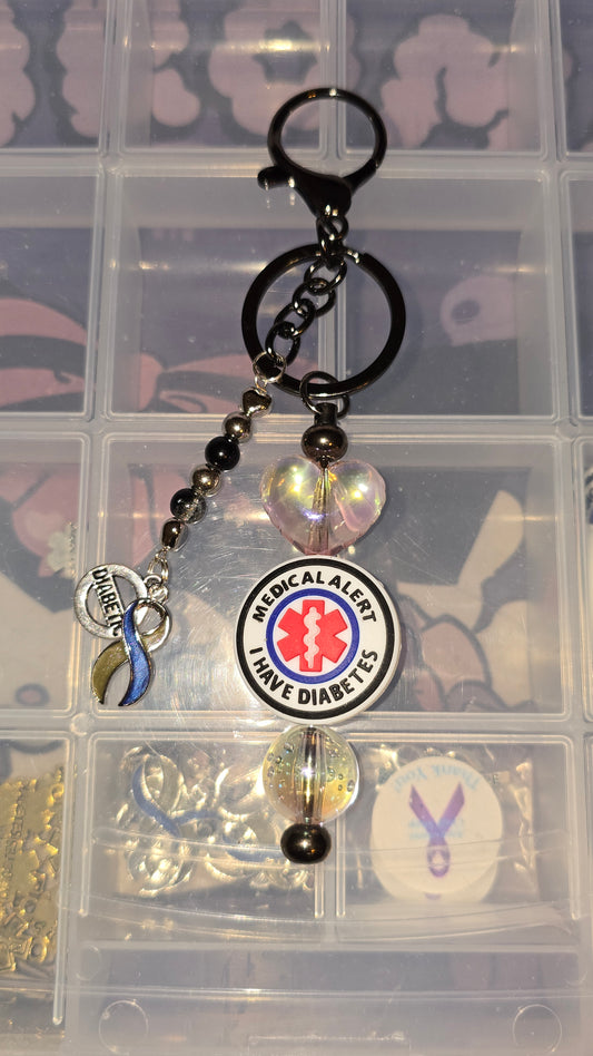 Heart Of A Diabetic - Diabetes Keychain