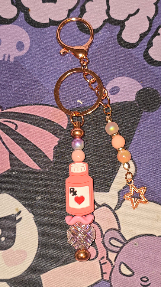 Pop Me A Bottle Of Rosey Views- Diabetes Keychain