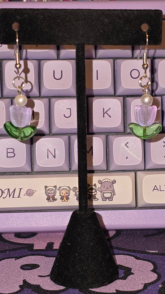 Sizzling Summer Stock - Mystical Mists Tulip Earrings
