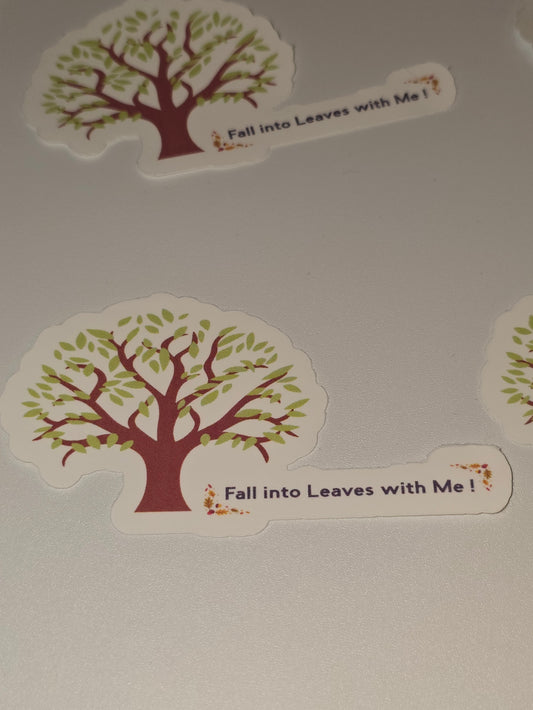 Fall Into Leaves With Me Stickers - Stickerville