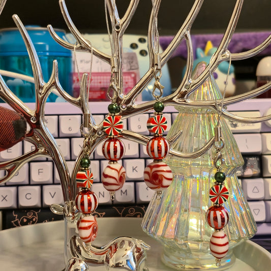 Stripped Candy Canes - Holiday Ornaments