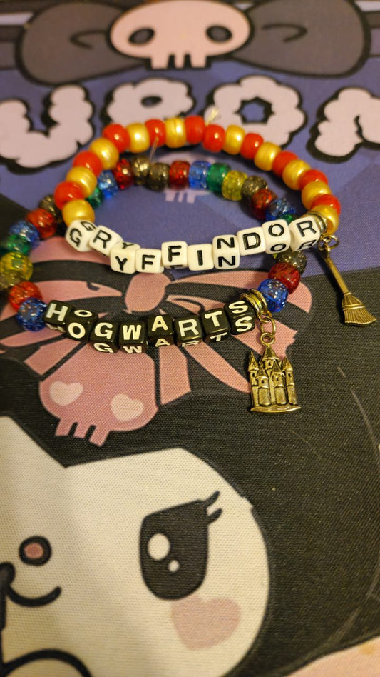 Gryffindor & Hogwarts Stretchy Charm Bracelets Sets